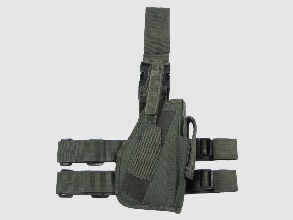Pistol thigh holster for handgun - right-handed - olive