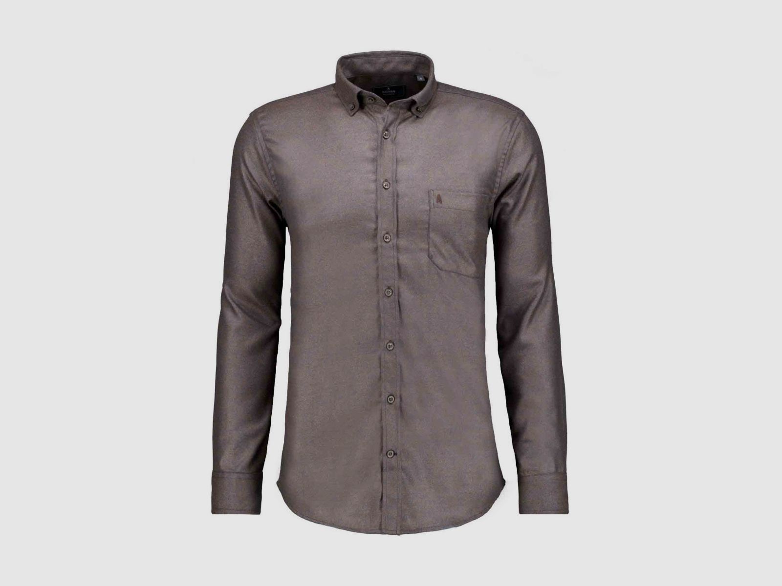 RAGMAN Camisa Uni Ceramica, Cuello Button-down Marrón Oscuro