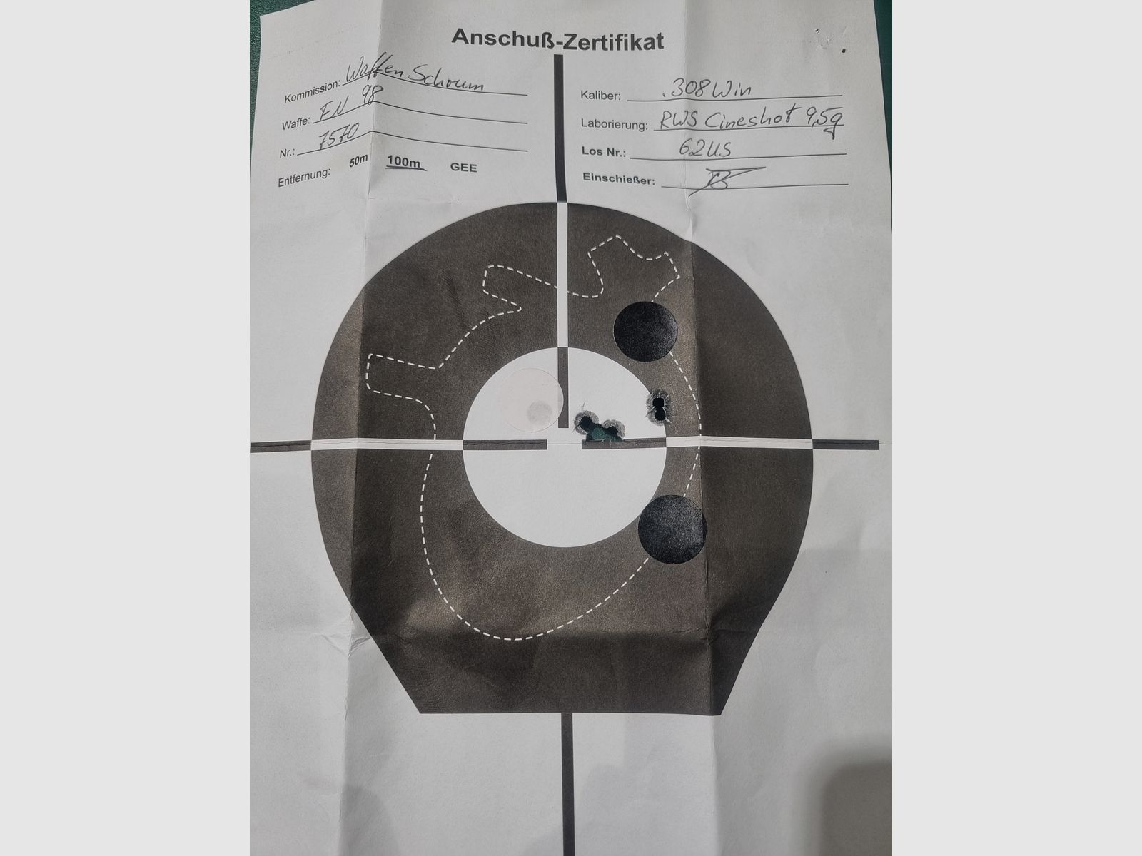 FN 98 Repetierbüchse .308 Win Zeiss 3 - 12 x 56 98er Repetierer