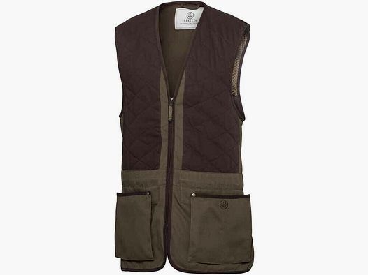 Beretta Shooting Vest Trap Cotton Vest Grn Brown XXS