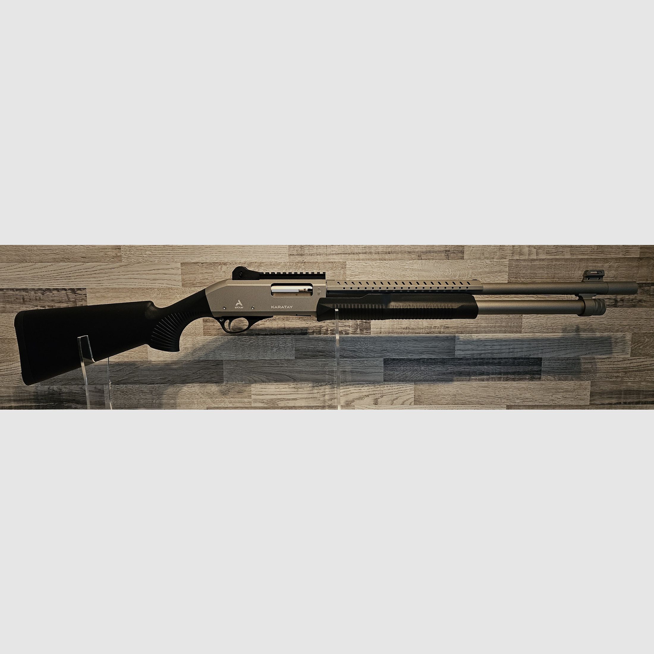 Neuware - Vorderschaftrepetierflinte Pumpgun Akkar Karatay TK-355 612PS Titanium Kal. 12/76