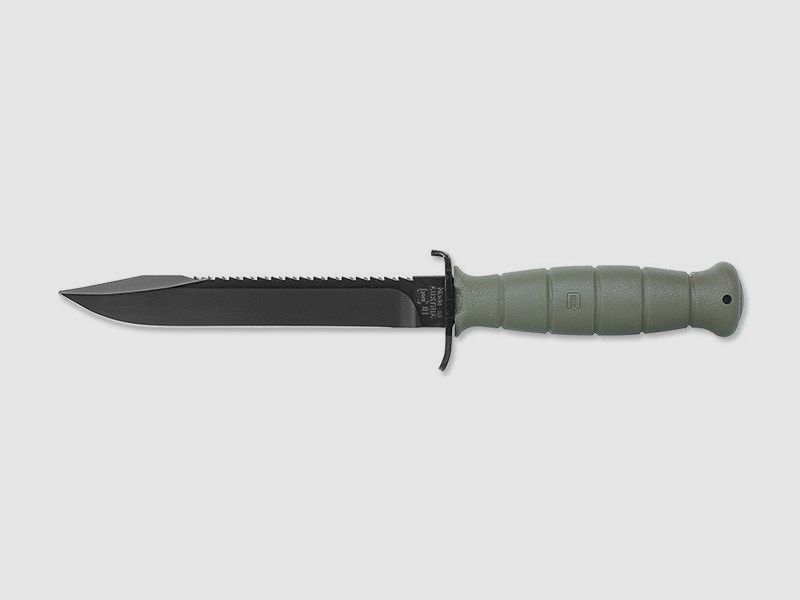 VELDMESSER MET ZAAG - GLOCK FM81 - BLADE 16,35 CM - BATTLE FIELD GREEN, afbeelding 1 van 3