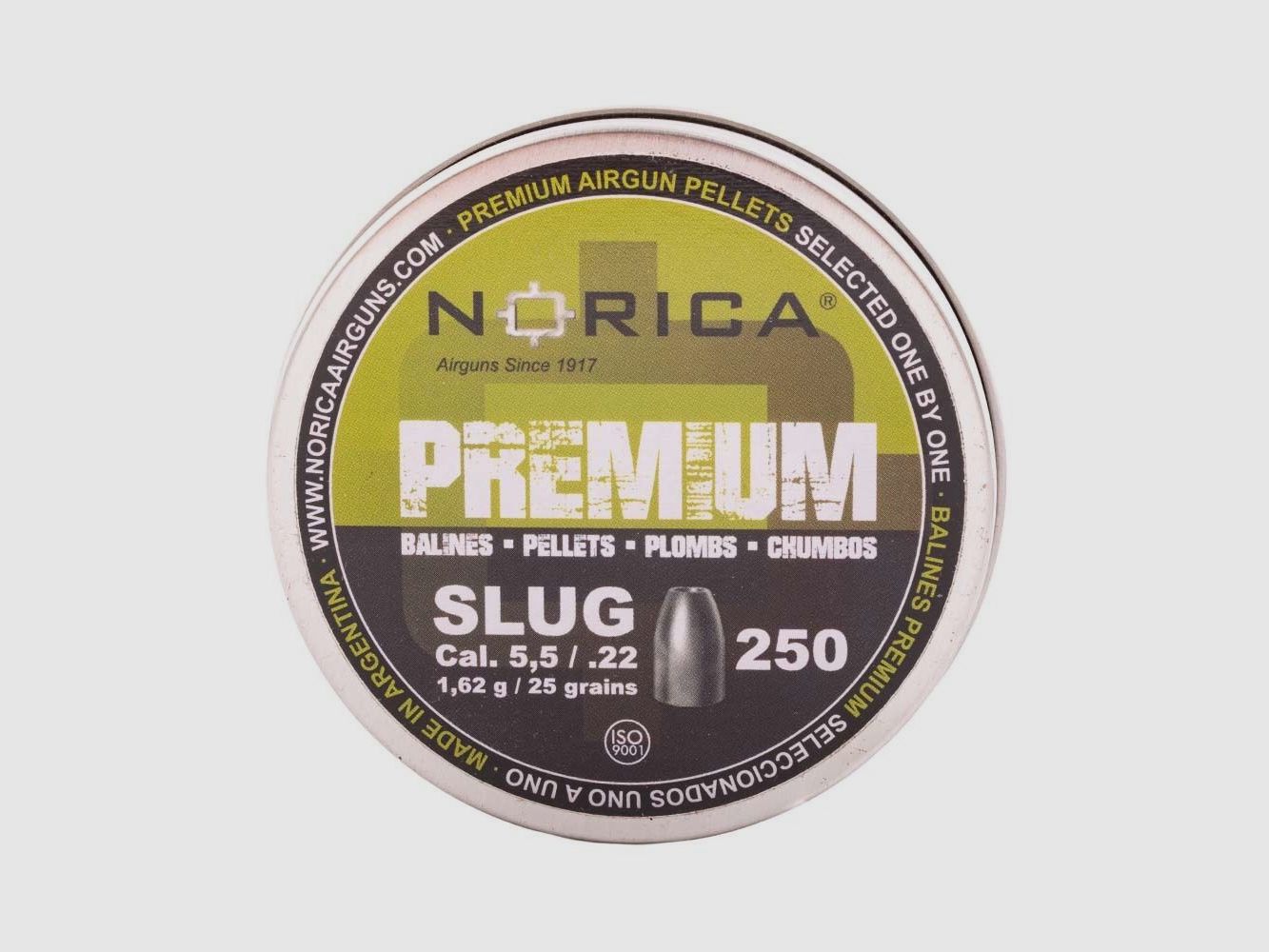 Norica Diabolo Slug Premium Line 5,5 mm / 1,62 g / 250 pcs