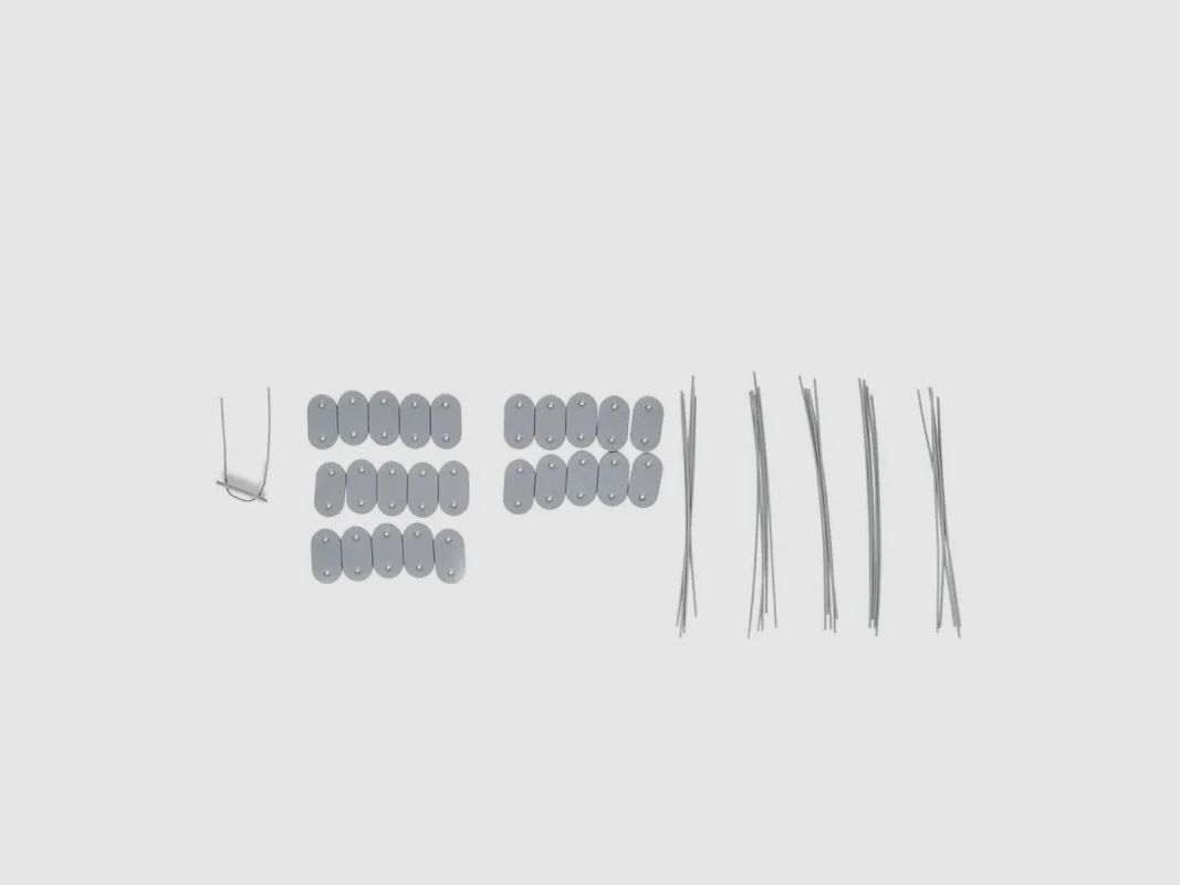 PVC-Doppelzaun grau 1,5 × 3 m mit Befestigungsset, Bild 9 von 13