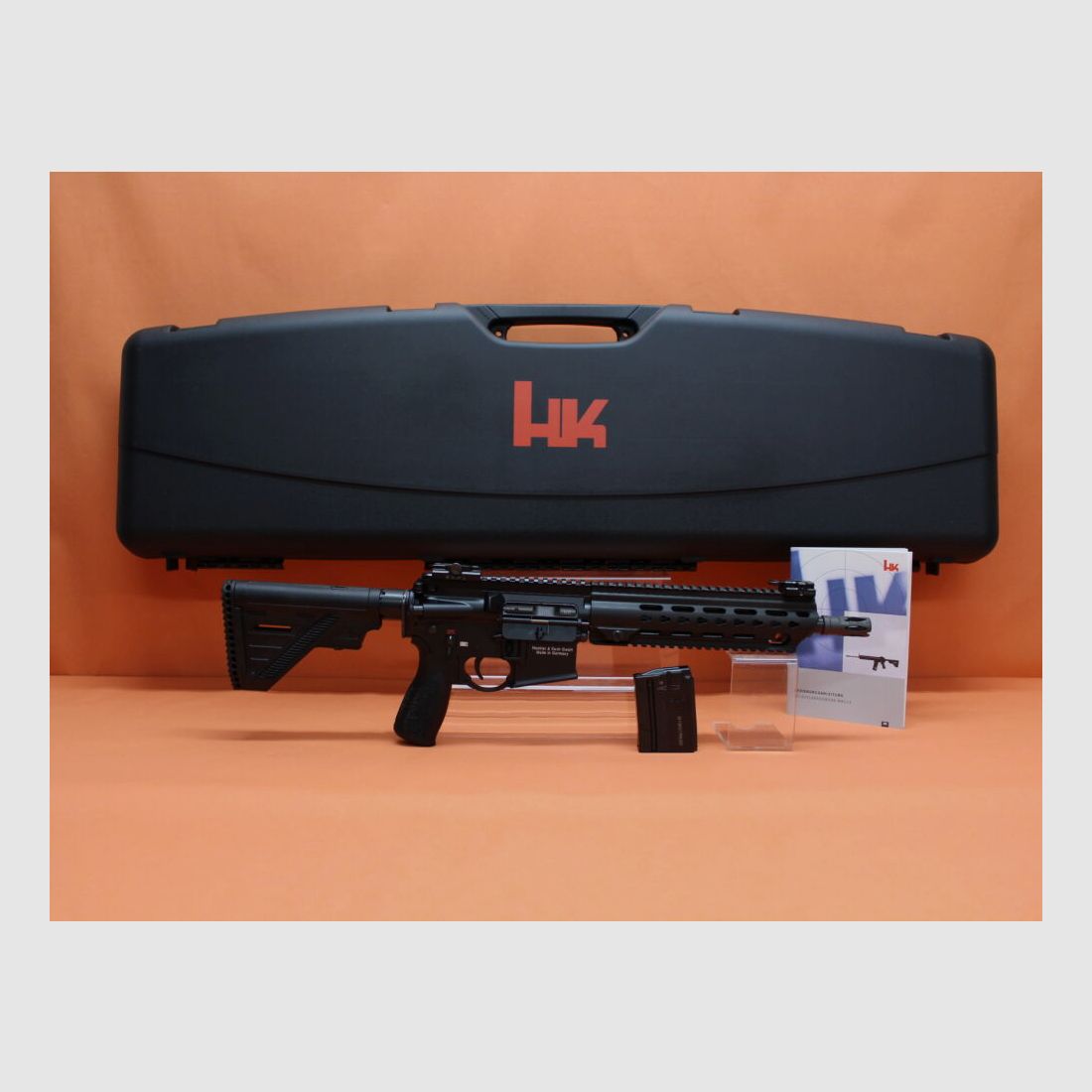 Heckler&Koch Ha.Büchse .223Rem Heckler&Koch/H&K MR223 A3 11" Lauf Schwarz HKey, Gas-Piston-System AR-15/HK416