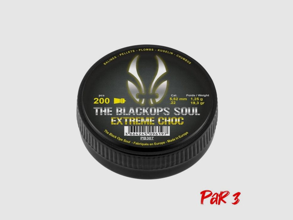 Plombs BO Manufacture The Black Ops Soul Extrem Choc - Cal. 5.5mm, image 3 sur 4
