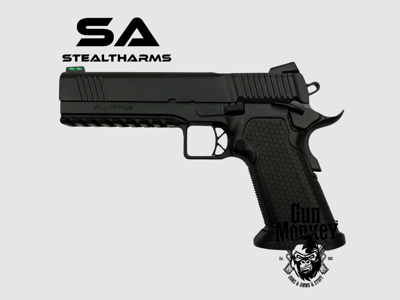 Pistola Stealth Arms 1911 Platypus 5", color negro, cal. 9x19mm, imagen 2 de 2