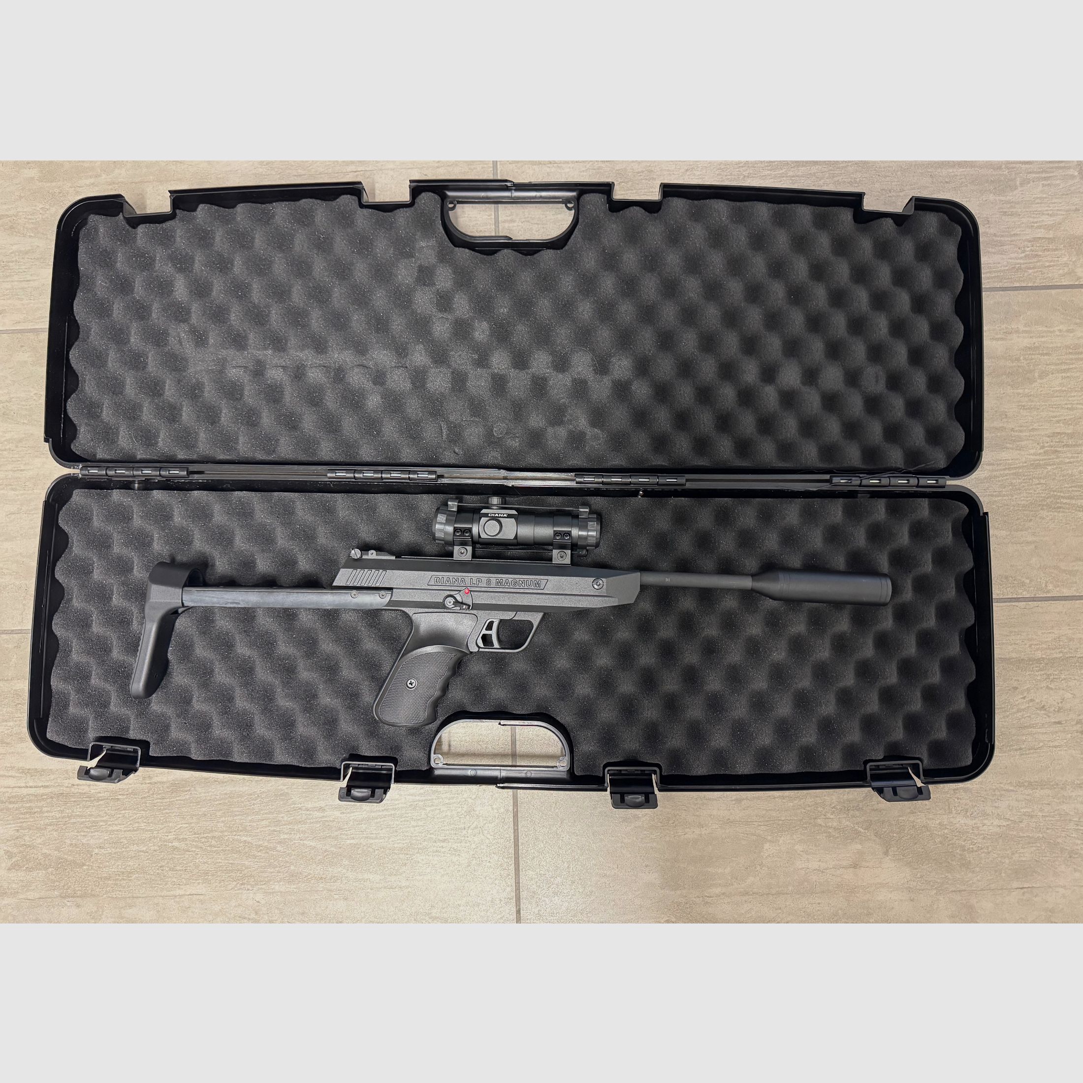 Diana LP8 Magnum Tactical Set – 4,5 mm Diabolo, Rood Punt & Koffer