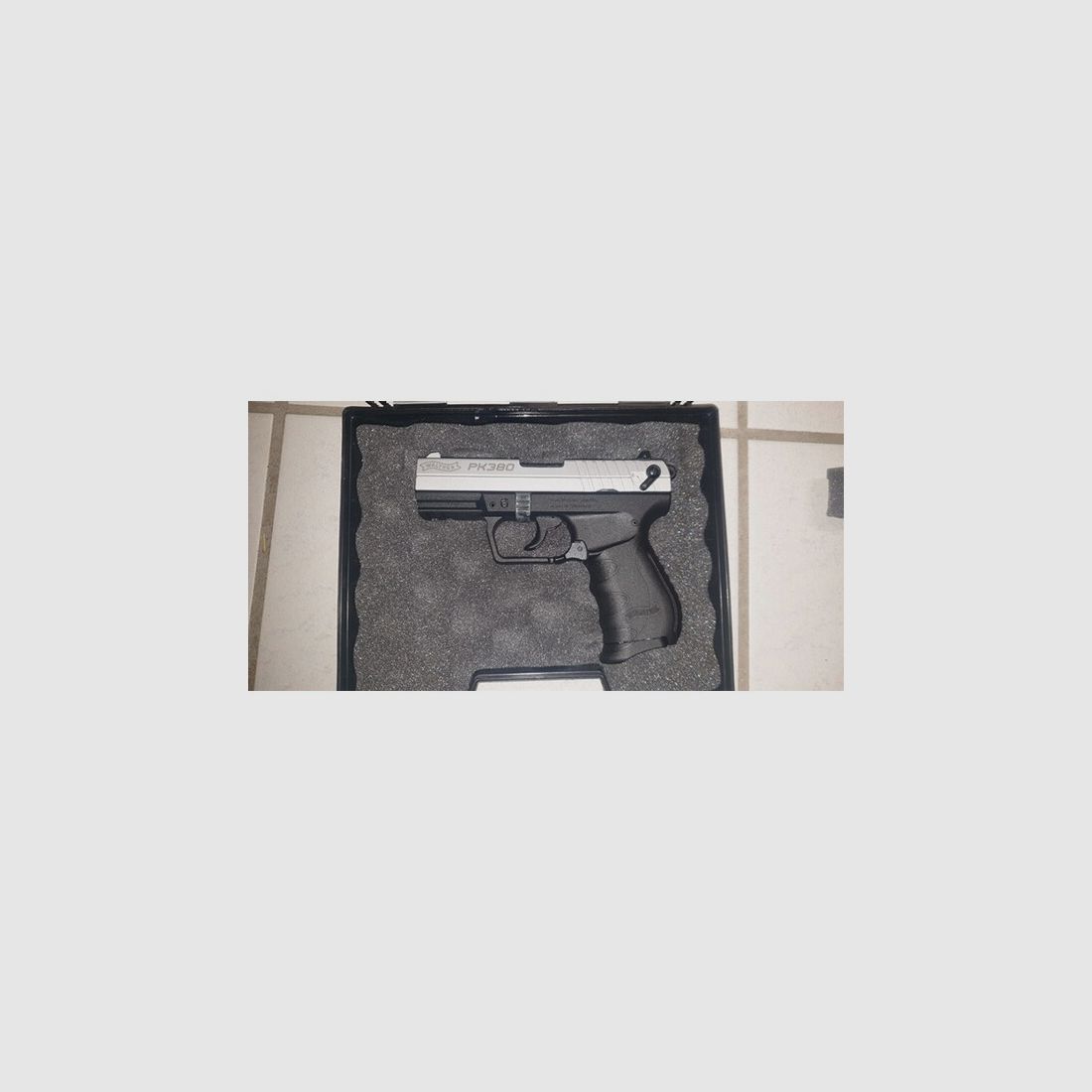 Walther PK380 nickel Schreckschuss Umarex PK 380 SRS Gas 9mm PAK silber bicolor Pistole