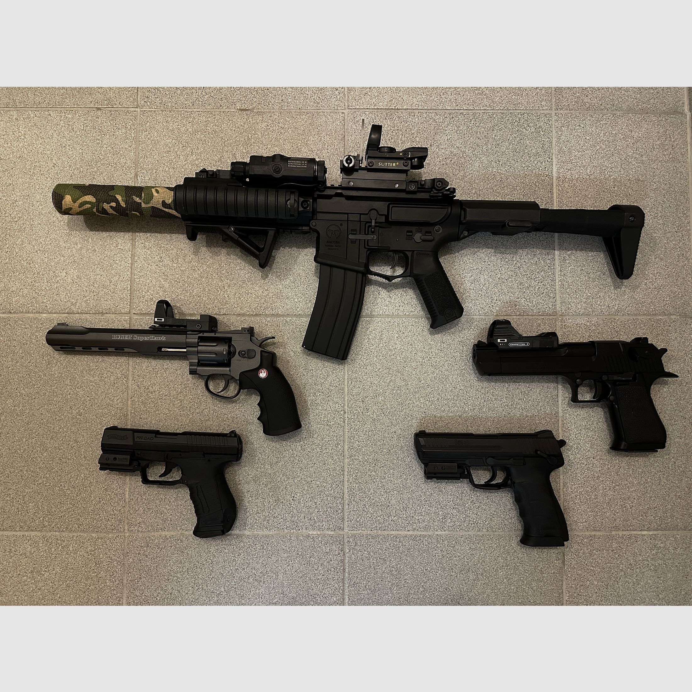 Airsoft Set mit sehr viel Zubehör