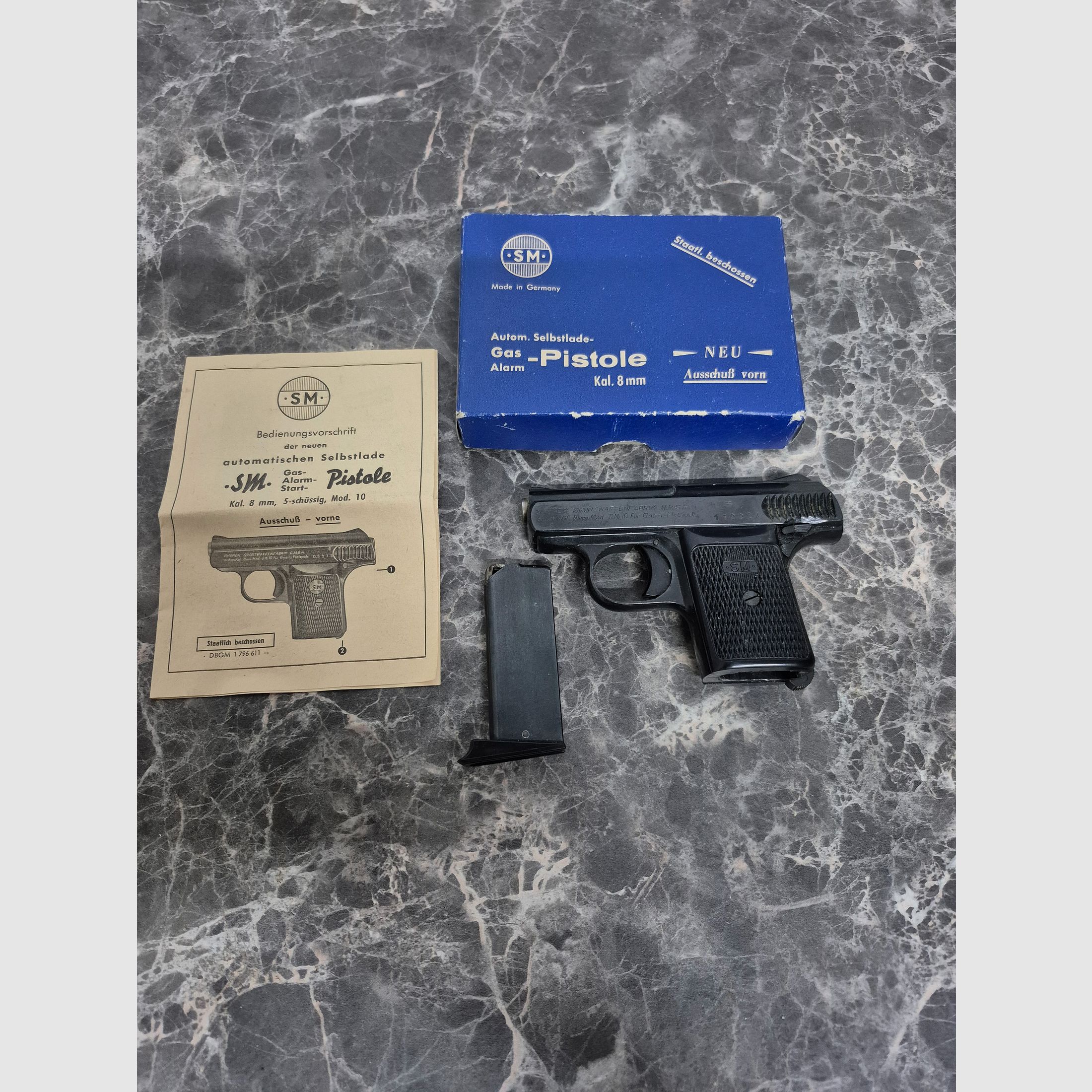 Pistola de señal/alarma/gas SM 8 mm modelo 10