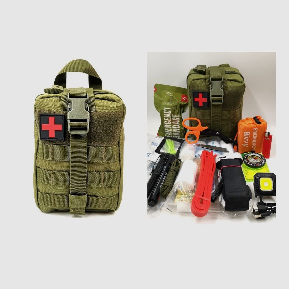 IFAK First Aid Kit Hochwertiges Outdoor Set Erste Hilfe Tasche Notfall-Trauma-Kit Verband Molle