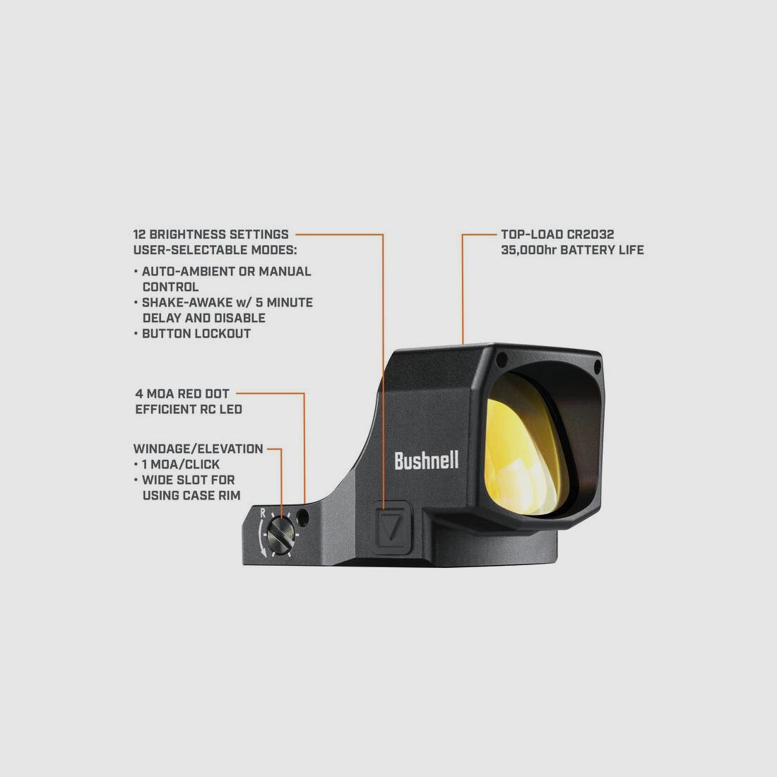 Bushnell Rood Punt Visier RXM-300 (RMS/RMSc-Footprint)