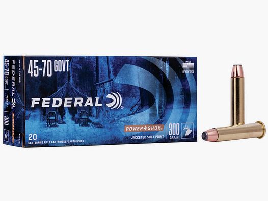 Büchsenmunition FEDERAL Power-Shok – 45-70 Govt – 300 grains – SP