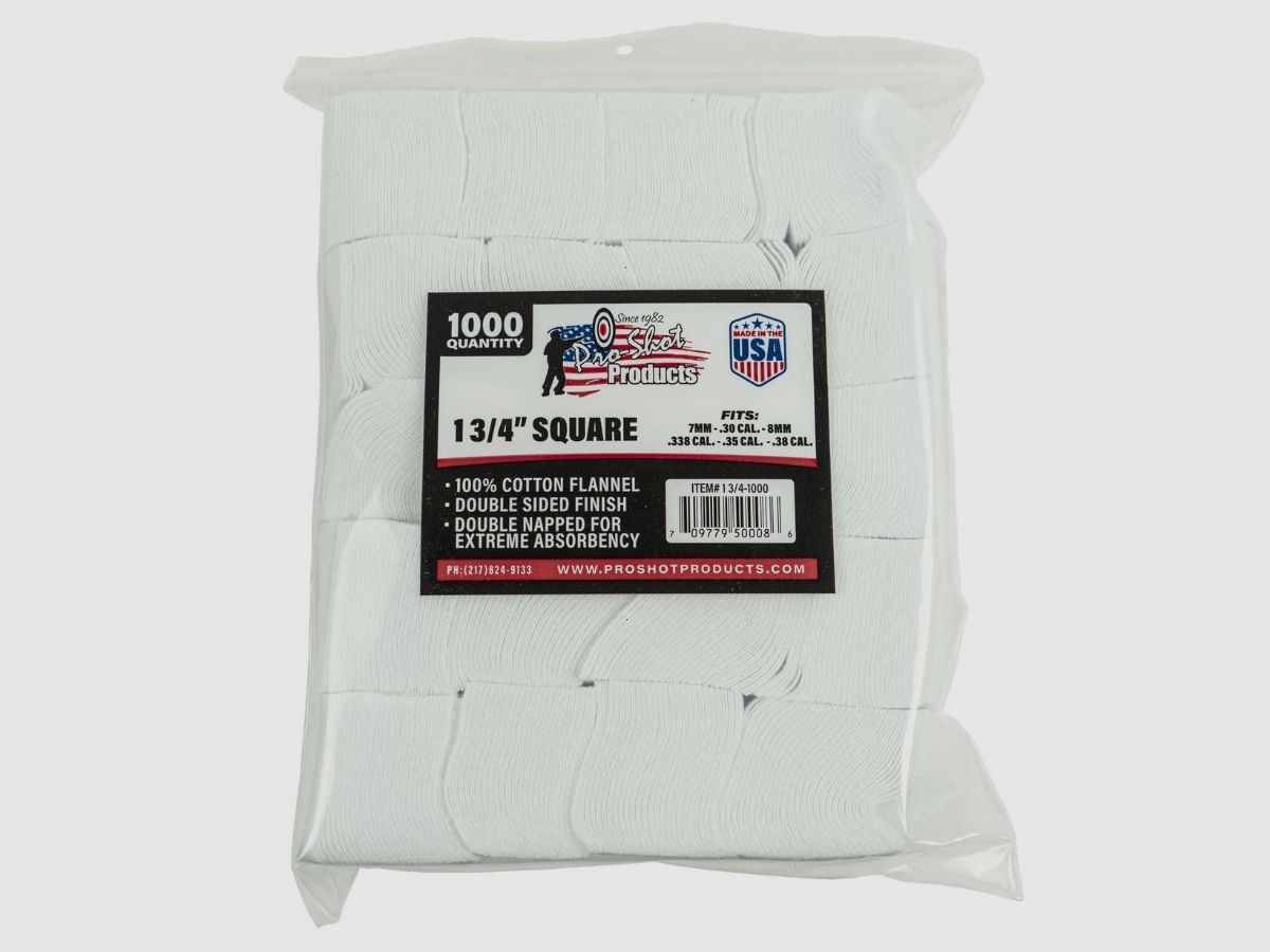 1,000 patches 1 3/4" square 7mm to 8mm