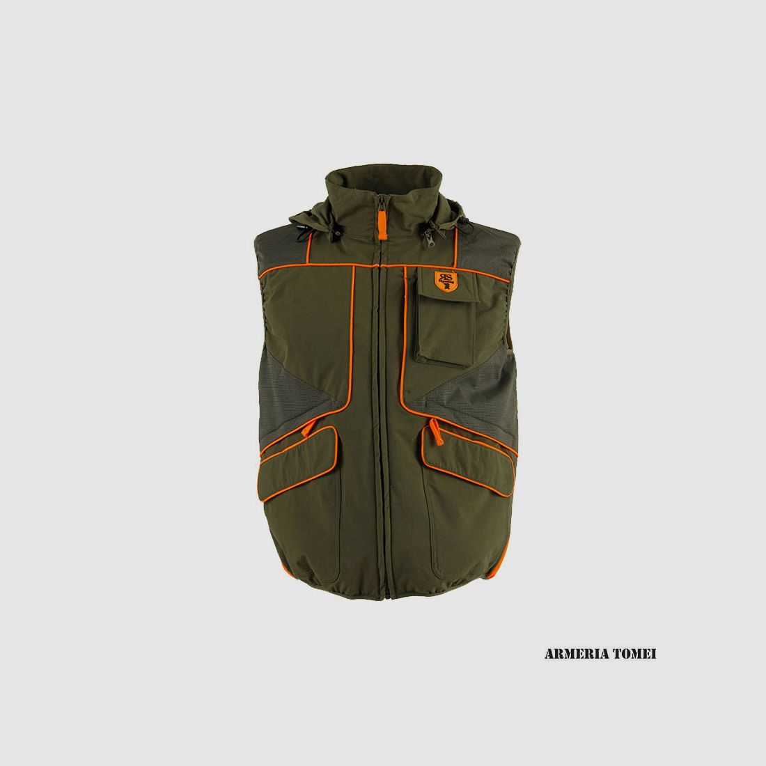 VEST – RS HUNTING – LV 600 FLUORESCENT ORANGE WITH HOOD, image 1 of 3