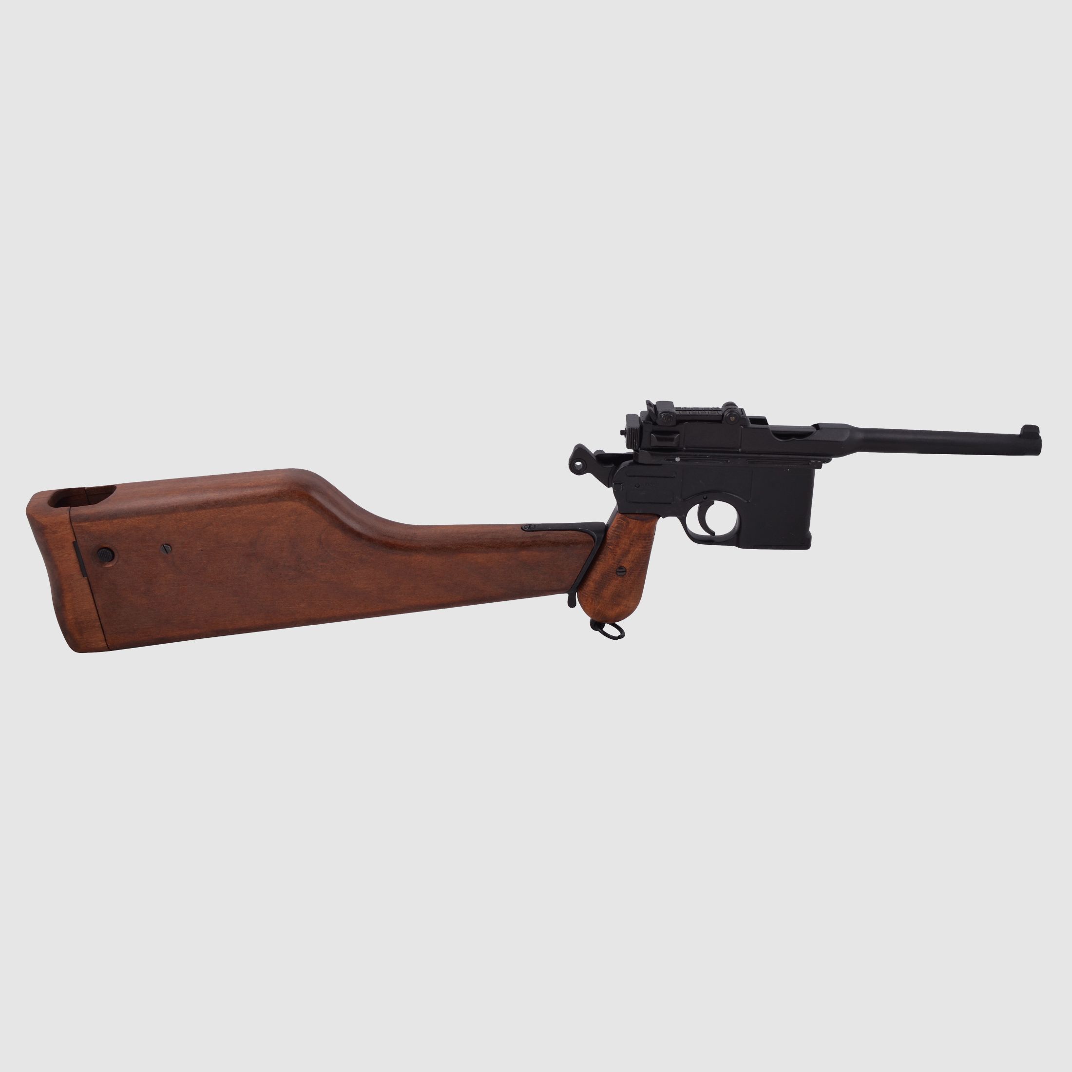 Dekowaffe Mauser C96 mit Anschlagholzschaft