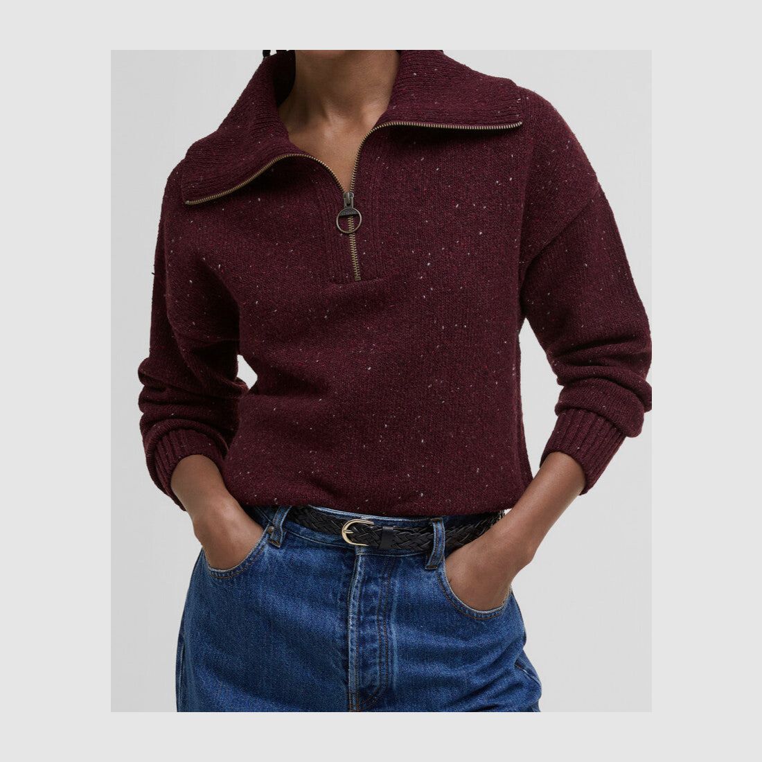 Barbour Pullover Lavensdale rojo HW25