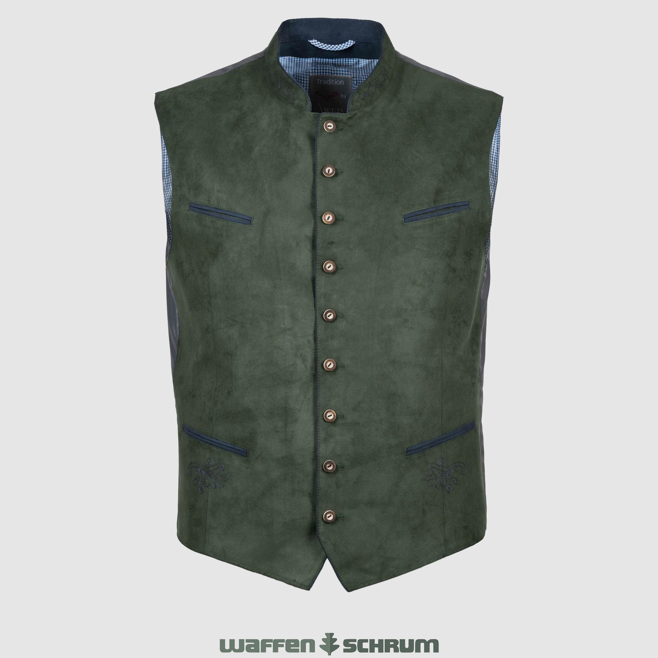 Brothers Weis Trachten Vest Lake Constance A Bottle Green