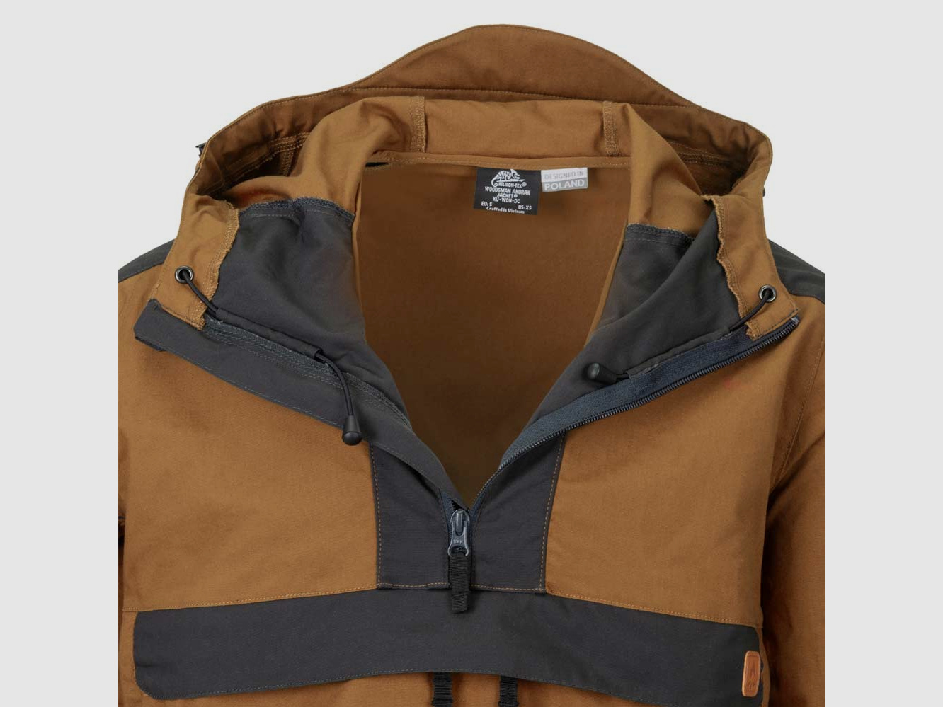 HELIKON-TEX WOODSMAN BUSHCRAFT ANORAK CRIMSON SKY-ASH GREY