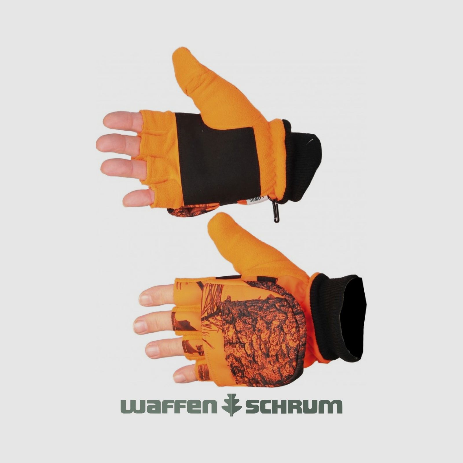 Somlys gloves mittens fleece orange camo