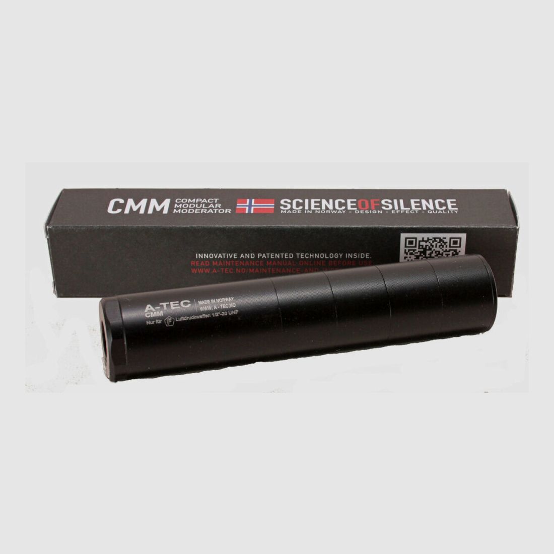 ZEGUS Schalldämpfer A-TEC 1/2 Zoll 20 für 4,5 und 5,5 LG Waffen