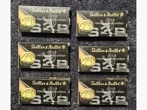 Sellier & Bellot munitions de revolver .38 Special 9,6g Wadcutter 148grs.