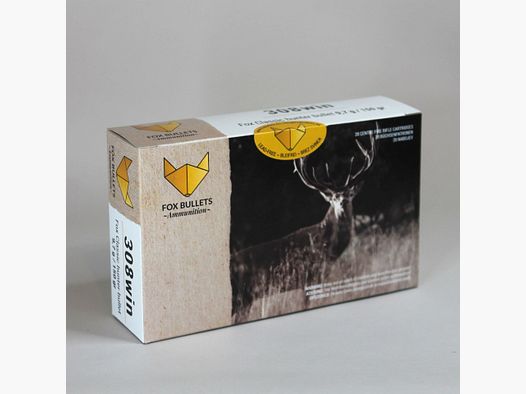 Fox Bullets Classic Hunter .308 Win. 150GR / 9,7g sin plomo 20 cartuchos