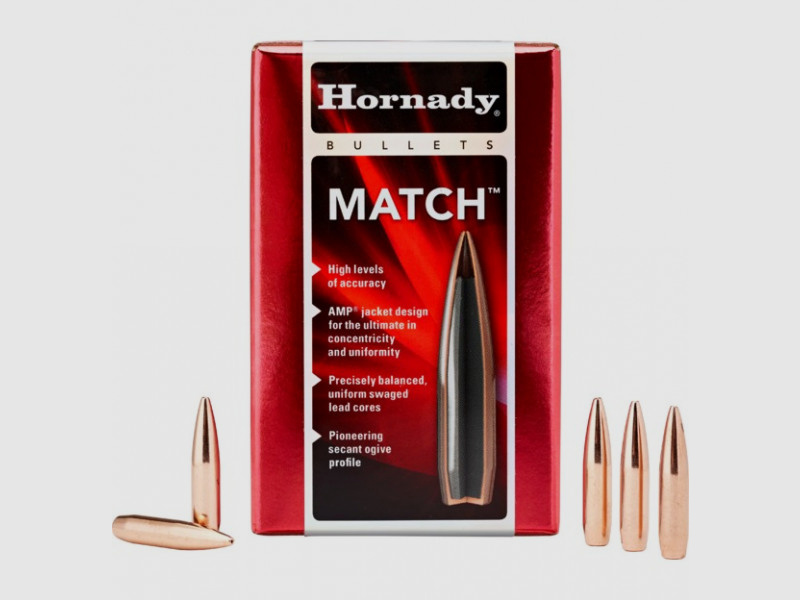 HORNADY BTHP MATCH GESCHOSSE - .30/.308 - 168 GRS. - 100 STÜCK