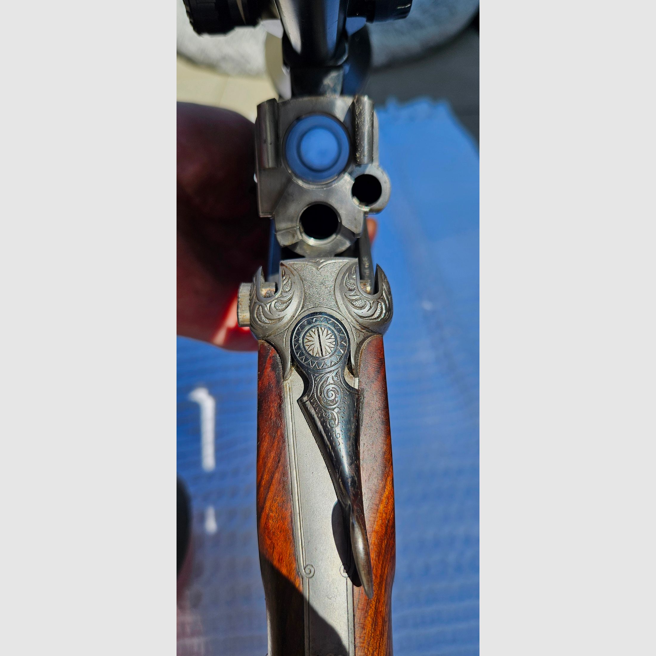 Einzelstück Johannes Feldbusch Bockdrilling • Kal. 7x65R - .222 Rem. - 16/70 • Böhler Antinit • Zeiss Diavari VM 2,5-10x50 T*