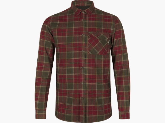 Seeland Glen Flannel Shirt Men Red Forest Check 3XL