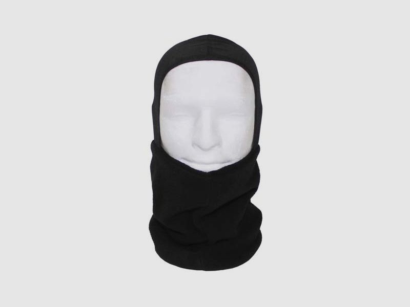 Rundschal, Fleece, schwarz, mit Kopfteil