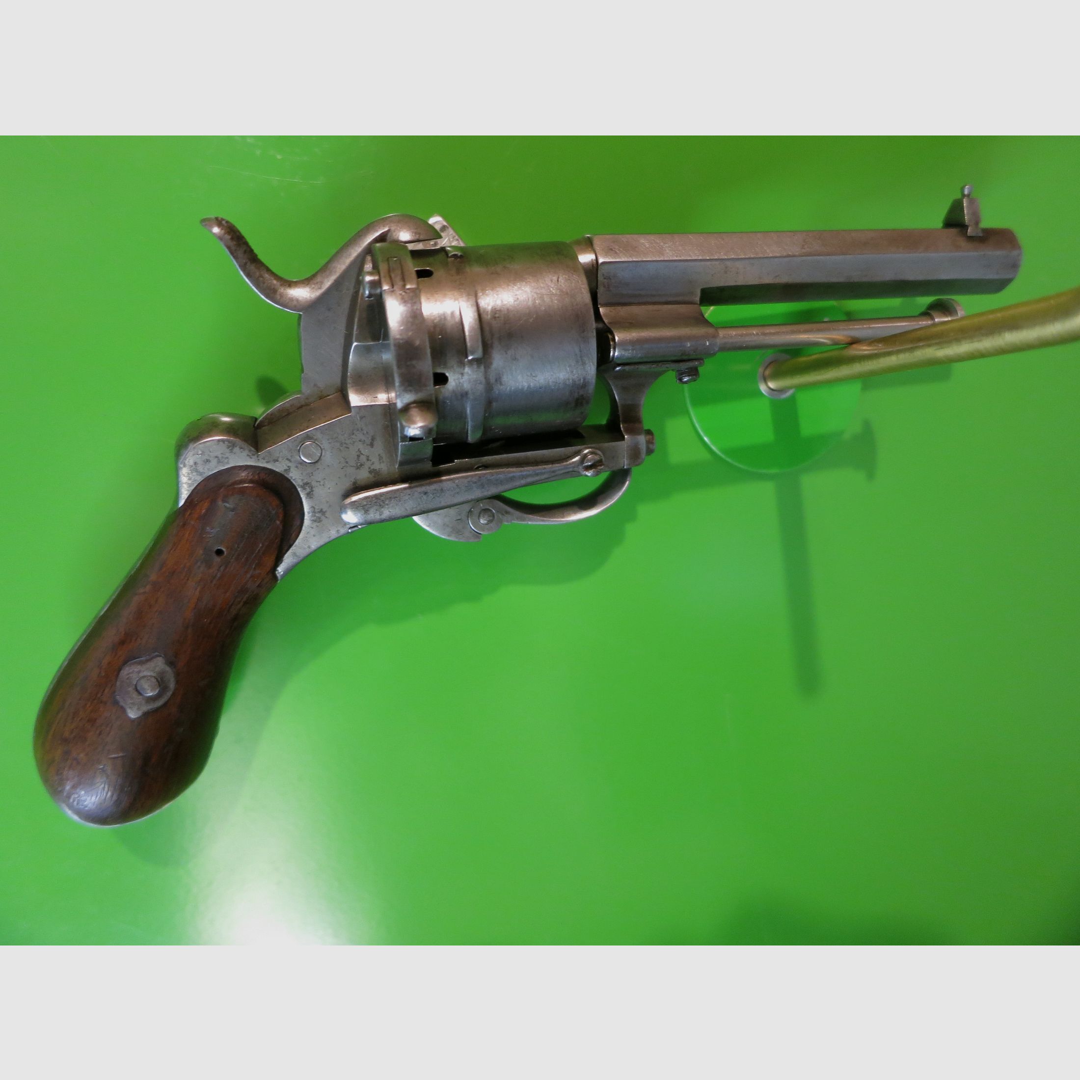 Revolver, Lefaucheux-Stiftfeuerrevolver M1858, Kal. 7 mm, Zivileproduktion     #87-, Bild 1 von 9