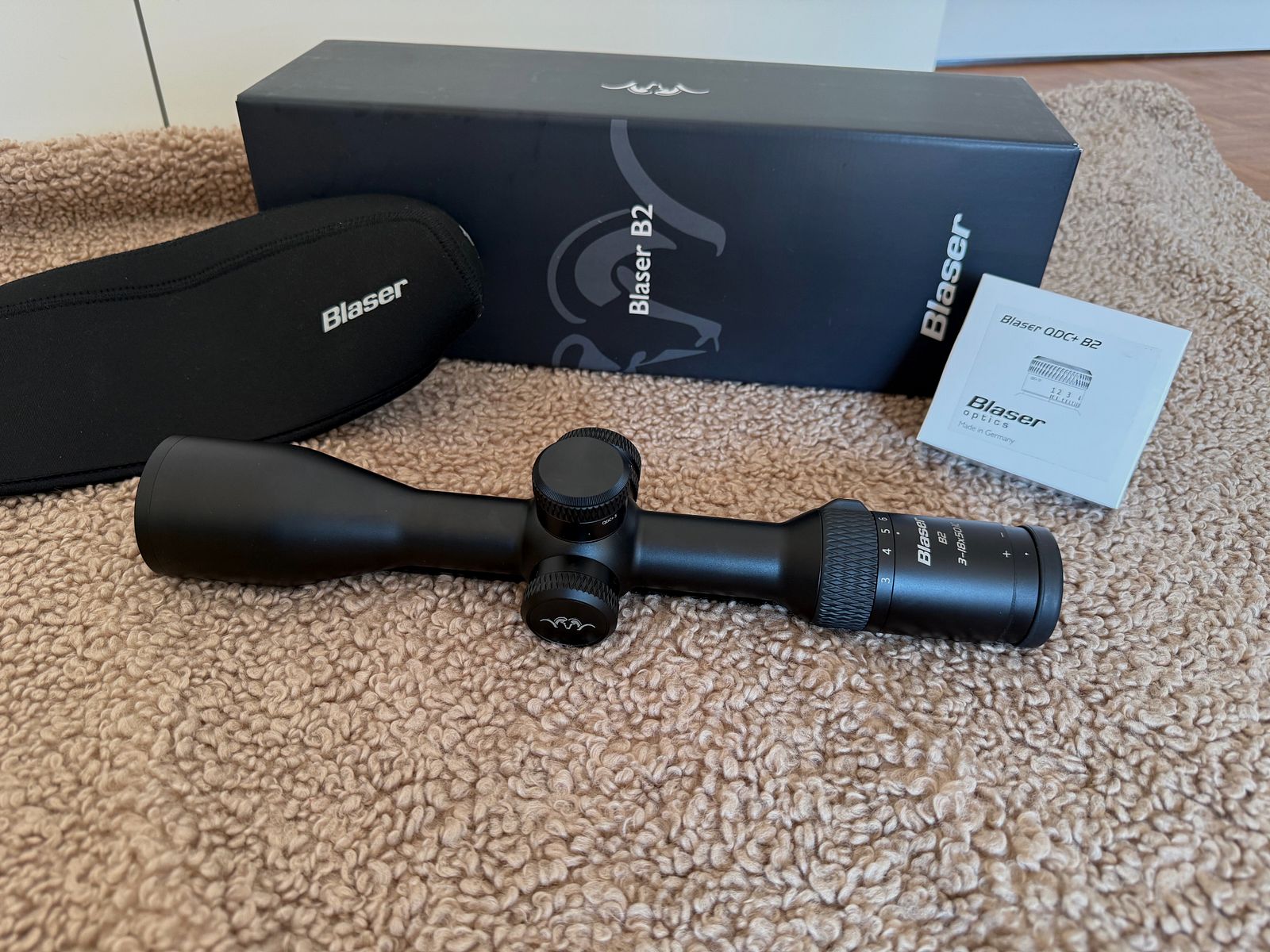 Blaser B2 3-18x50 IC S QDC - with ballistic turret and rail
