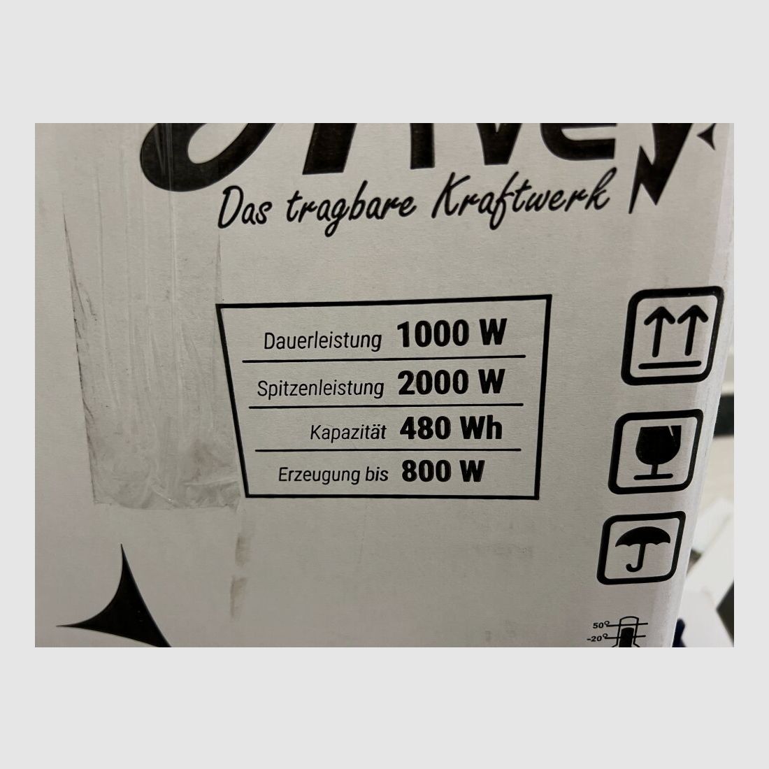 AXSOL ARVEY A-Serie 1000 A1 Batterie de secours 230 V appareil de base, y compris batterie LiFePO4 de 20 Ah et poignée