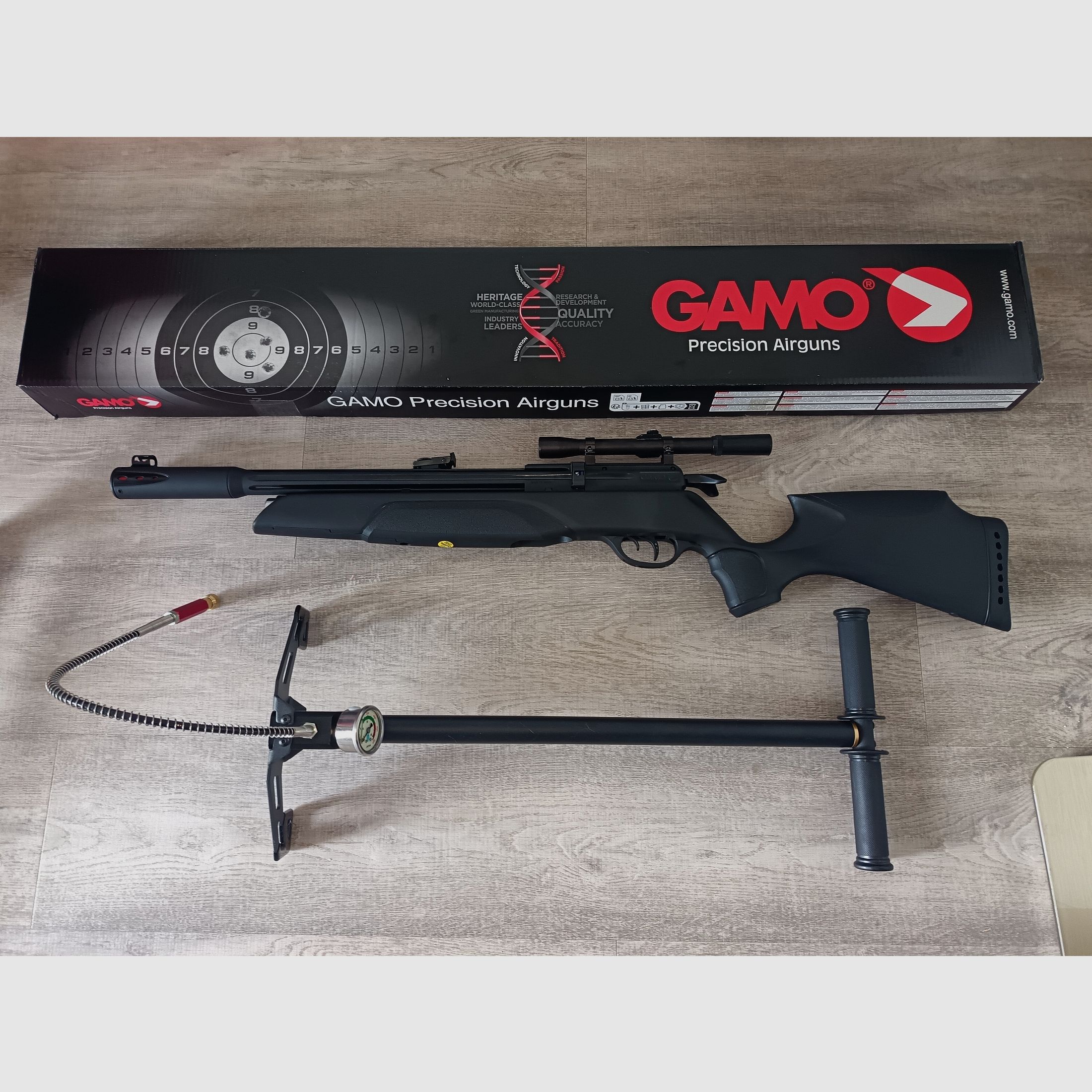 Gamo Arrow mit 4x20 und 300 bar Pumpe Neuwertig 