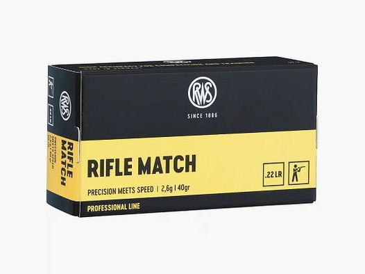 RWS .22lfb Carabine Match 2,6g - 50 pcs.