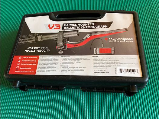 MagnetoSpeed V3 Ballistic Chronograph mit V3 Rail Adapter