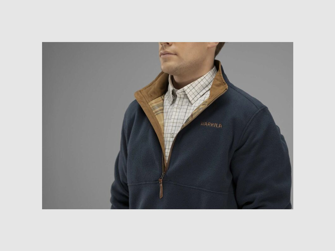 Härkila Herren Fleecepullover Sandhem Dark navy melange