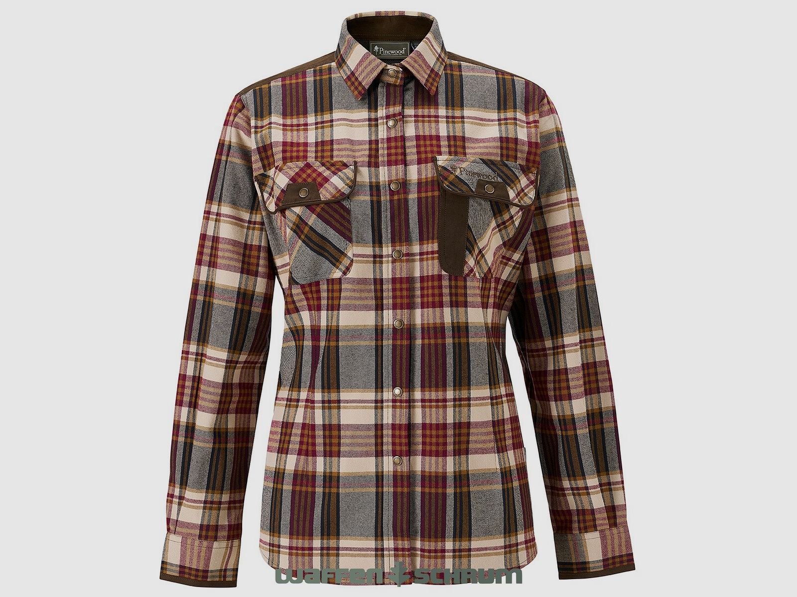 Pinewood Bluse Prestwick Exclusive  Bordeaux/Beige