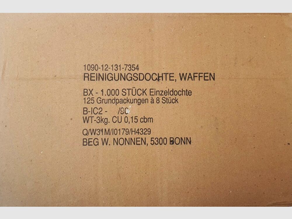 BEG W.Nonnen GmbH & Co. KG Bonn Boîte de stockage Original BW Chiffon de nettoyage pour appareil de nettoyage HK G3 .308 Win / 7,62x51
