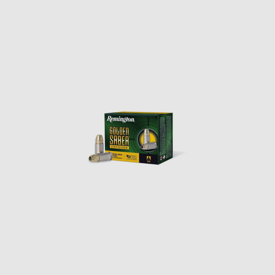 Remington Munizioni per Pistola 9 x 19 8,00g Giacca in Ottone Hollow Point Golden Saber Defense