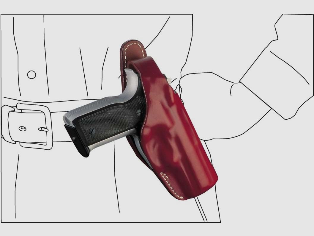 Schnellziehholster mit drei Tragepositionen Beretta APX /Compact/Centurion-Braun-Rechtshänder