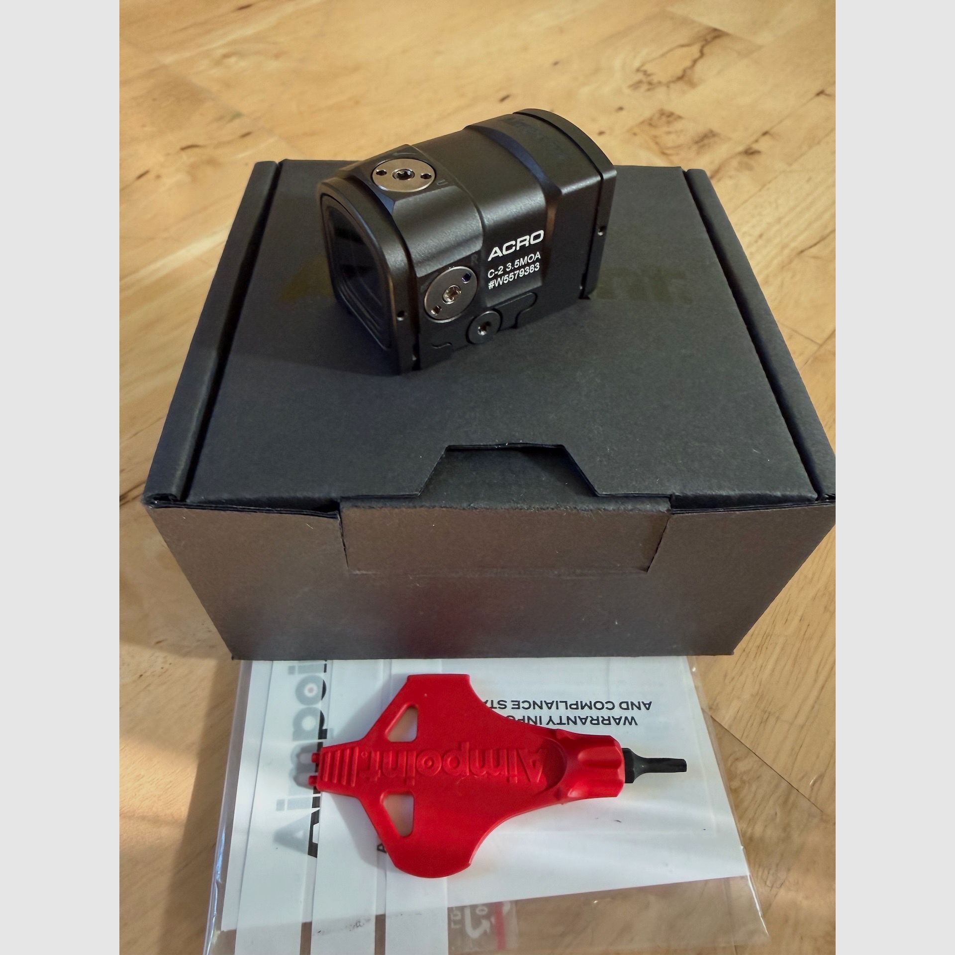 Aimpoint ACRO C2 C-2 3,5 MOA Red Dot Reddot Rotpunkt Visier Neuwertig mit Rechnung