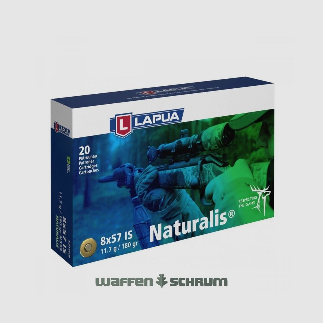 Lapua 8x57JS Naturalis 11,7g / 180gr.