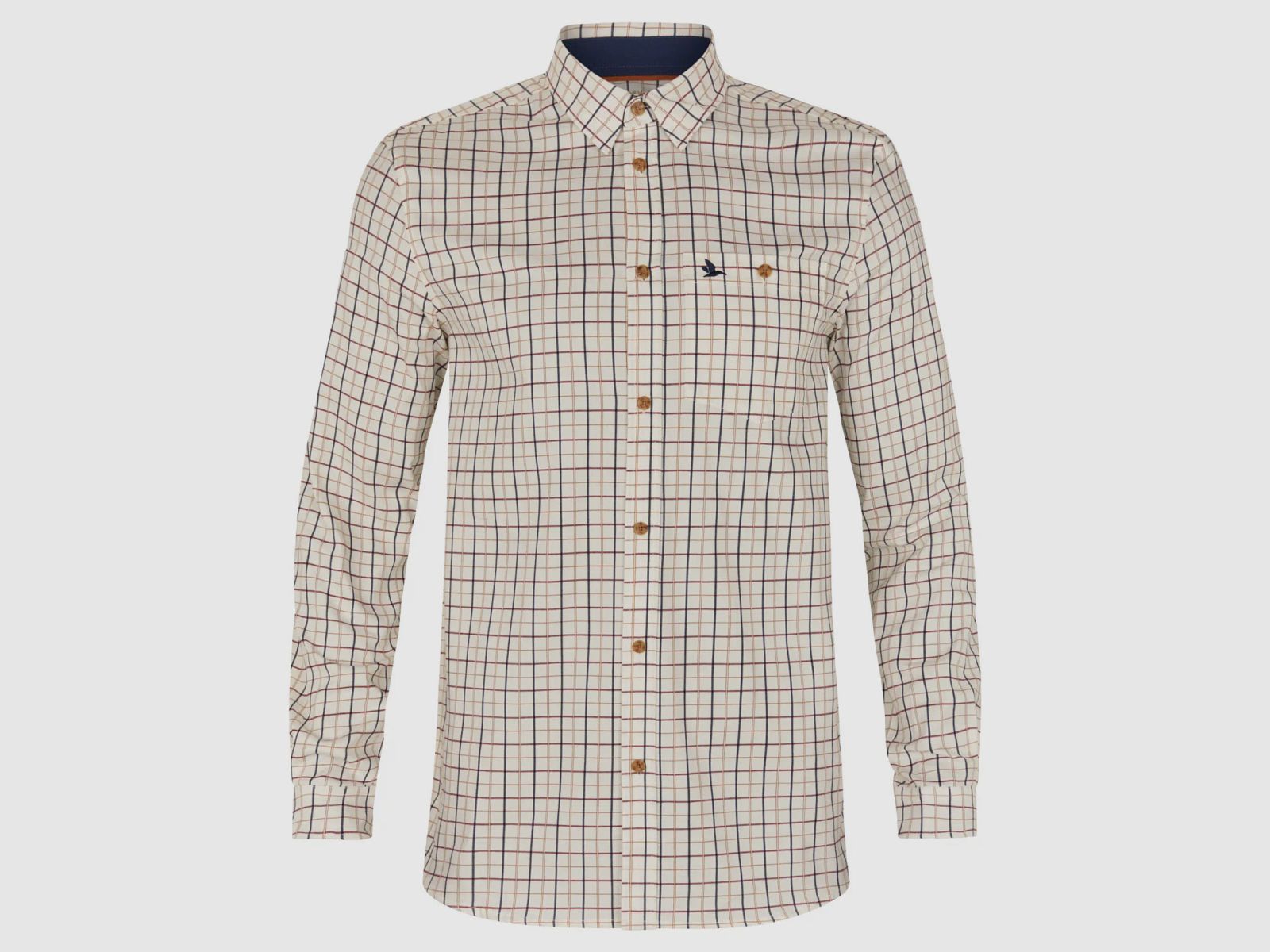 Seeland Jachtshirt Oxford Classic Blauw/Merlot Check