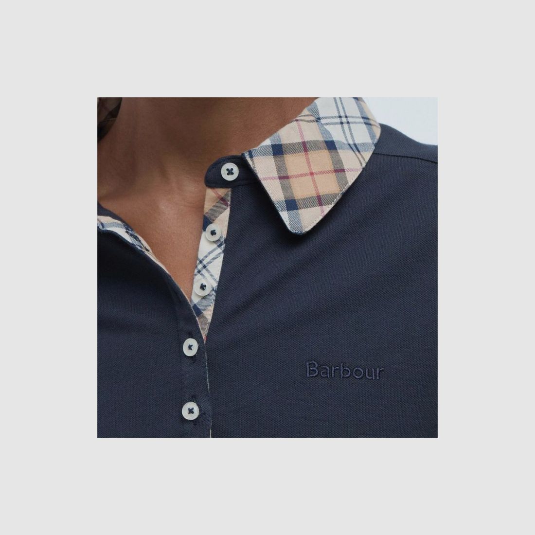 Barbour D-Polo Malvern | navy/hessian, image 13 of 14