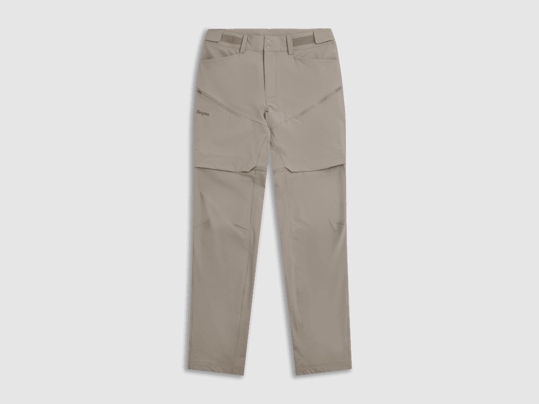 Bergans Convertible Zip-Off Softshell Pants Men Rock Taupe 56