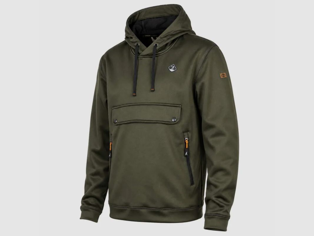 Kapuzenpullover khaki Percussion mit Fleece-Futter, Bild 4 von 6
