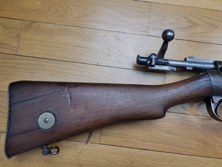Rarissimes Lee Enfield MkI* – Kaliber .303 British – neu gebaut 1903 (einer der letzten!) – mit der Zahl von Edward VII – militärisches BSA-Gehäuse – gute Mechanik und schönes Holz – Visier 1899 – Kategorie D – globaler TBE, Bild 3 von 29